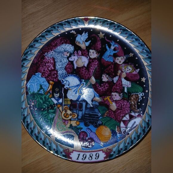 1989 Santa Claus Collection Santa's Work Shop Hans Henrik Hansen Plate - Picture 2 of 10